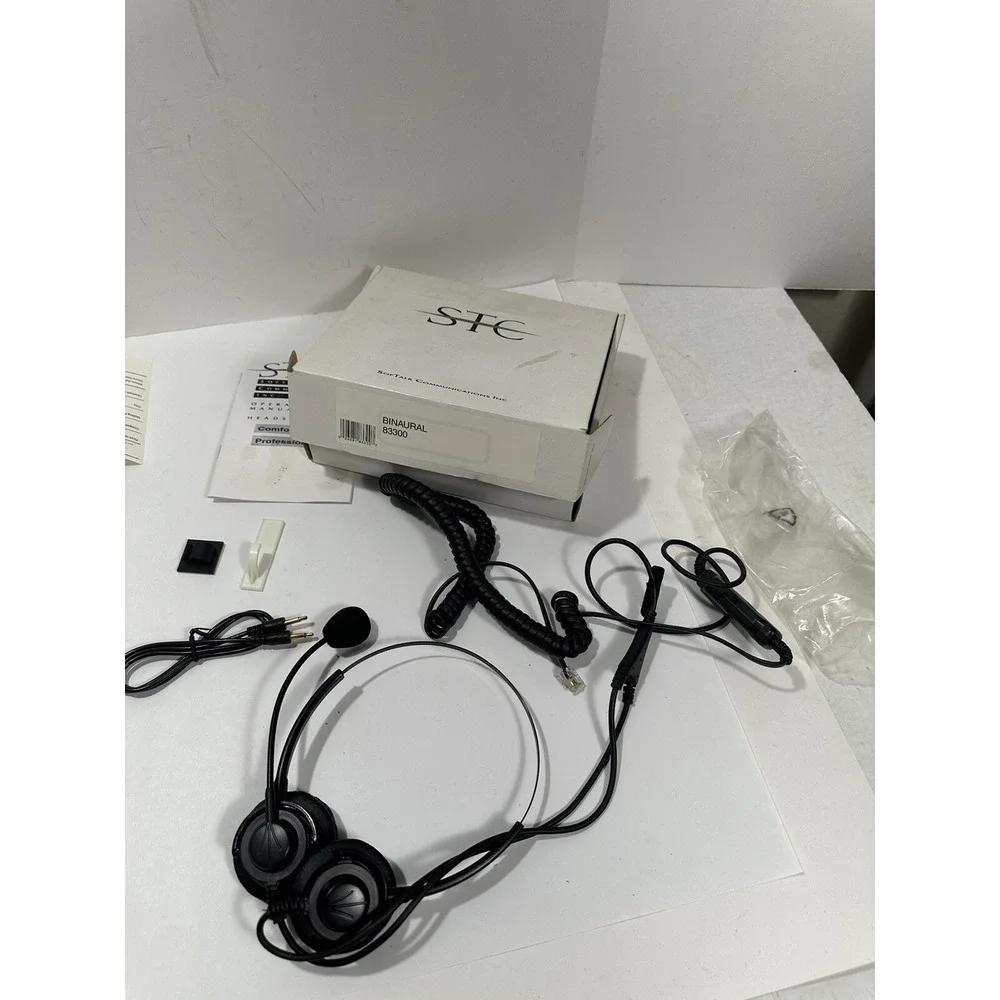 SofTalk Communications Tele-Link 80100 Amplifier & Binaural 83300 Headset Bundle